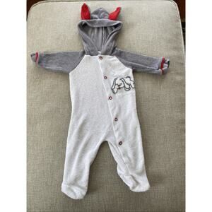 Vintage Baby Terry Cloth One Piece Snap Sleeper Infant 0-3 Mths S USA Puppy
